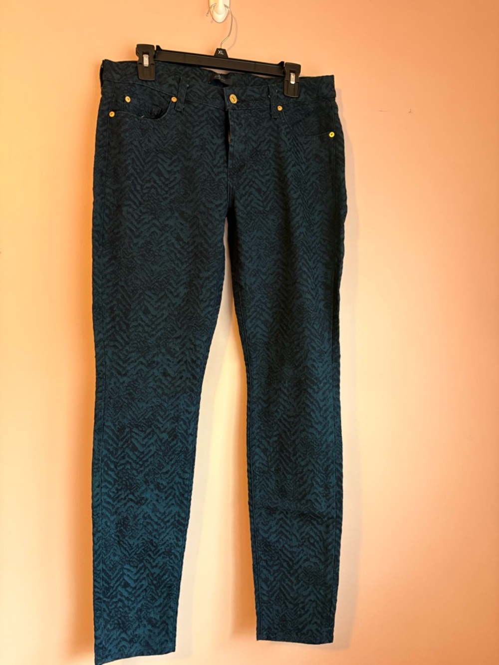 💚7 For All Mankind Chevron Patterned Skinny Jeans